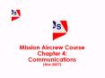 Mission Aircrew Course Chapter 4: Communications (Mar 2007) PowerPoint PPT Presentation