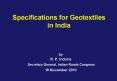 Specifications for Geotextiles in India PowerPoint PPT Presentation