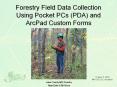 Forestry Field Data Collection Using Pocket PCs (PDA) and ArcPad Custom Forms PowerPoint PPT Presentation