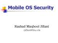 Mobile OS Security PowerPoint PPT Presentation