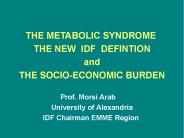 THE METABOLIC SYNDROME