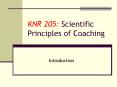 KNR 205: Scientific Principles of Coaching PowerPoint PPT Presentation
