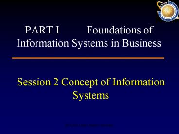 Session 2 Concept of Information Systems