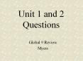 Unit 1 and 2 Questions PowerPoint PPT Presentation
