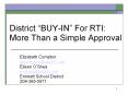 District BUY-IN For RTI: More Than a Simple Approval PowerPoint PPT Presentation