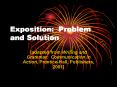 Exposition: Problem and Solution PowerPoint PPT Presentation