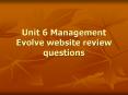 Unit 6 Management Evolve website review questions PowerPoint PPT Presentation