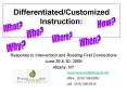 Differentiated/Customized Instruction PowerPoint PPT Presentation