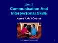 Unit 2 Communication And Interpersonal Skills PowerPoint PPT Presentation