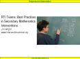 RTI Teams: Best Practices in Secondary Mathematics Interventions Jim Wright www.interventioncentral.org PowerPoint PPT Presentation