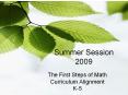 Summer Session 2009 PowerPoint PPT Presentation