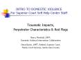 INTRO TO DOMESTIC VIOLENCE For Superior Court Self Help Center Staff PowerPoint PPT Presentation