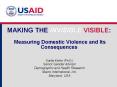 MAKING THE INVISIBLE VISIBLE:  Measuring Domestic Violence and Its Consequences PowerPoint PPT Presentation
