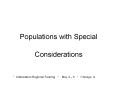 Populations with Special PowerPoint PPT Presentation