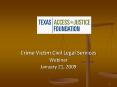 Crime Victim Civil Legal Services PowerPoint PPT Presentation