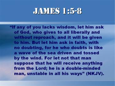 James 1:5-8