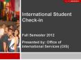 International Student Check-in PowerPoint PPT Presentation