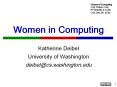 Women in Computing PowerPoint PPT Presentation
