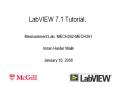 LabVIEW 7.1 Tutorial. PowerPoint PPT Presentation