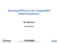 Running EPICS on NI CompactRIO PowerPoint PPT Presentation