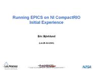 Running EPICS on NI CompactRIO
