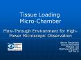 Tissue Loading, Flow Through Microchamber for Microscope Observation PowerPoint PPT Presentation