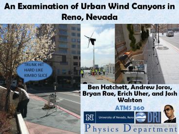 An Examination of Urban Wind Canyons in Reno, Nevada