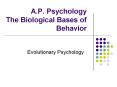 A.P. Psychology The Biological Bases of Behavior PowerPoint PPT Presentation