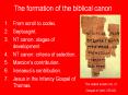 The formation of the biblical canon PowerPoint PPT Presentation