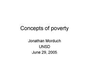 Concepts of poverty