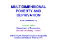 MULTIDIMENSIONAL POVERTY AND DEPRIVATION PowerPoint PPT Presentation