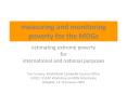 measuring and monitoring poverty for the MDGs PowerPoint PPT Presentation