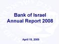 Bank of Israel Annual Report 2008 PowerPoint PPT Presentation