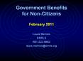 Government Benefits for Non-Citizens PowerPoint PPT Presentation