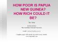 HOW POOR IS PAPUA NEW GUINEA? PowerPoint PPT Presentation