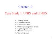 Case Study 1: UNIX and LINUX