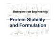 Protein Formulation/Stability Test. Formulation:   Storage PowerPoint PPT Presentation