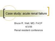Case study: acute renal failure