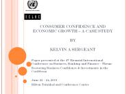 CONSUMER CONFIDENCE AND ECONOMIC GROWTH 