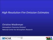 High Resolution Fire Emission Estimates