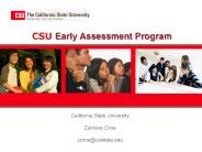 CSU Early Assessment Program