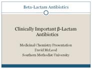 Beta-Lactam Antibiotics