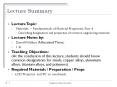 Lecture Summary PowerPoint PPT Presentation