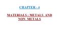 CHAPTER - 4 MATERIALS : METALS AND NON METALS PowerPoint PPT Presentation