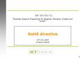 RoHS directive PowerPoint PPT Presentation