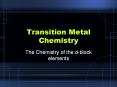 Transition Metal Chemistry PowerPoint PPT Presentation