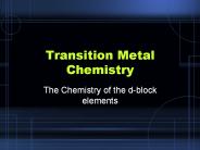 Transition Metal Chemistry