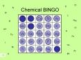 Chemical BINGO PowerPoint PPT Presentation