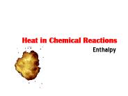 Heat in Chemical Reactions