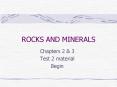 ROCKS AND MINERALS PowerPoint PPT Presentation